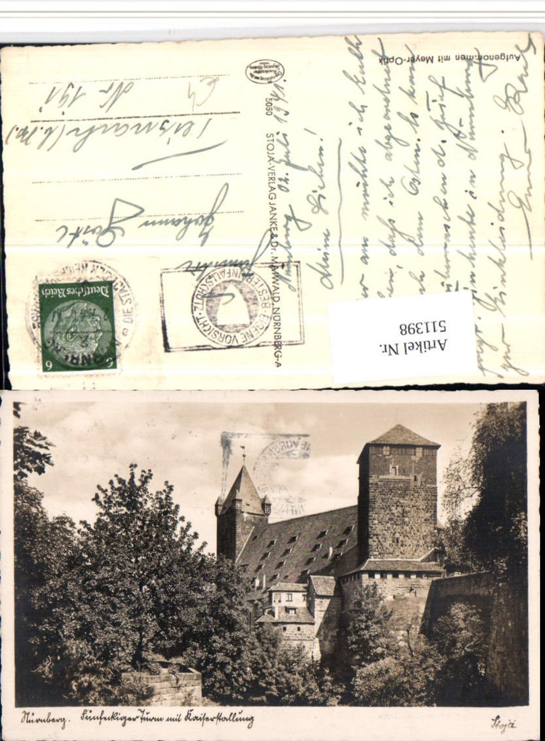 511398,Nürnberg Fünfeckiger Turm m. Kaiserstallung
