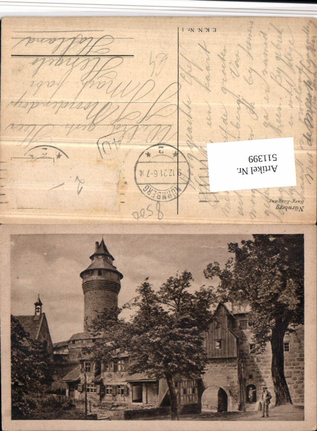 511399,Nürnberg Burg Eingang Turm