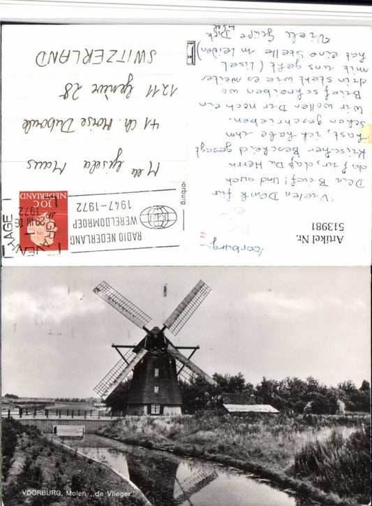 513981, Voorburg Molen de Vlieger Windmill Mill