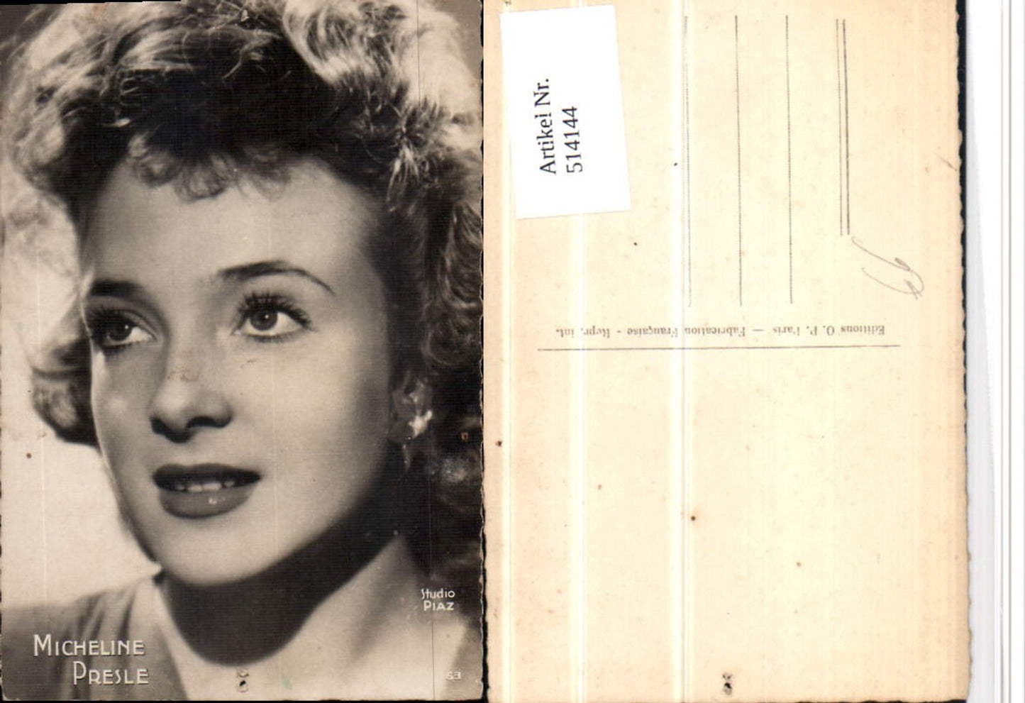 514144,Actress Micheline Presle Portrait