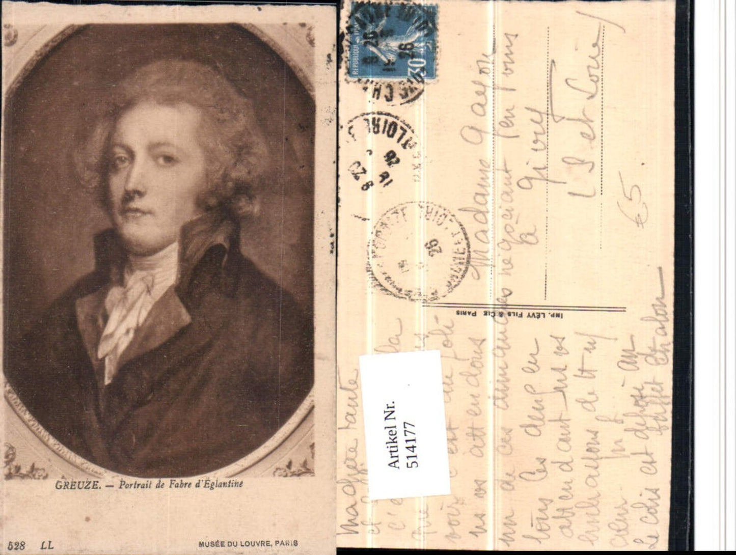 514177,Artist AK Greuze Portrait de Fabre Eglantine Poet
