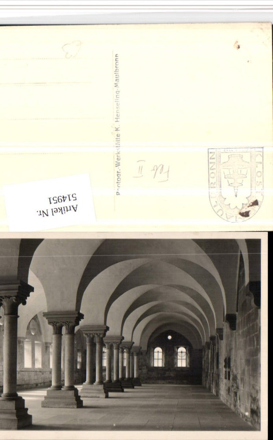 514951,Kloster Maulbronn Saal Innenansicht Säulen