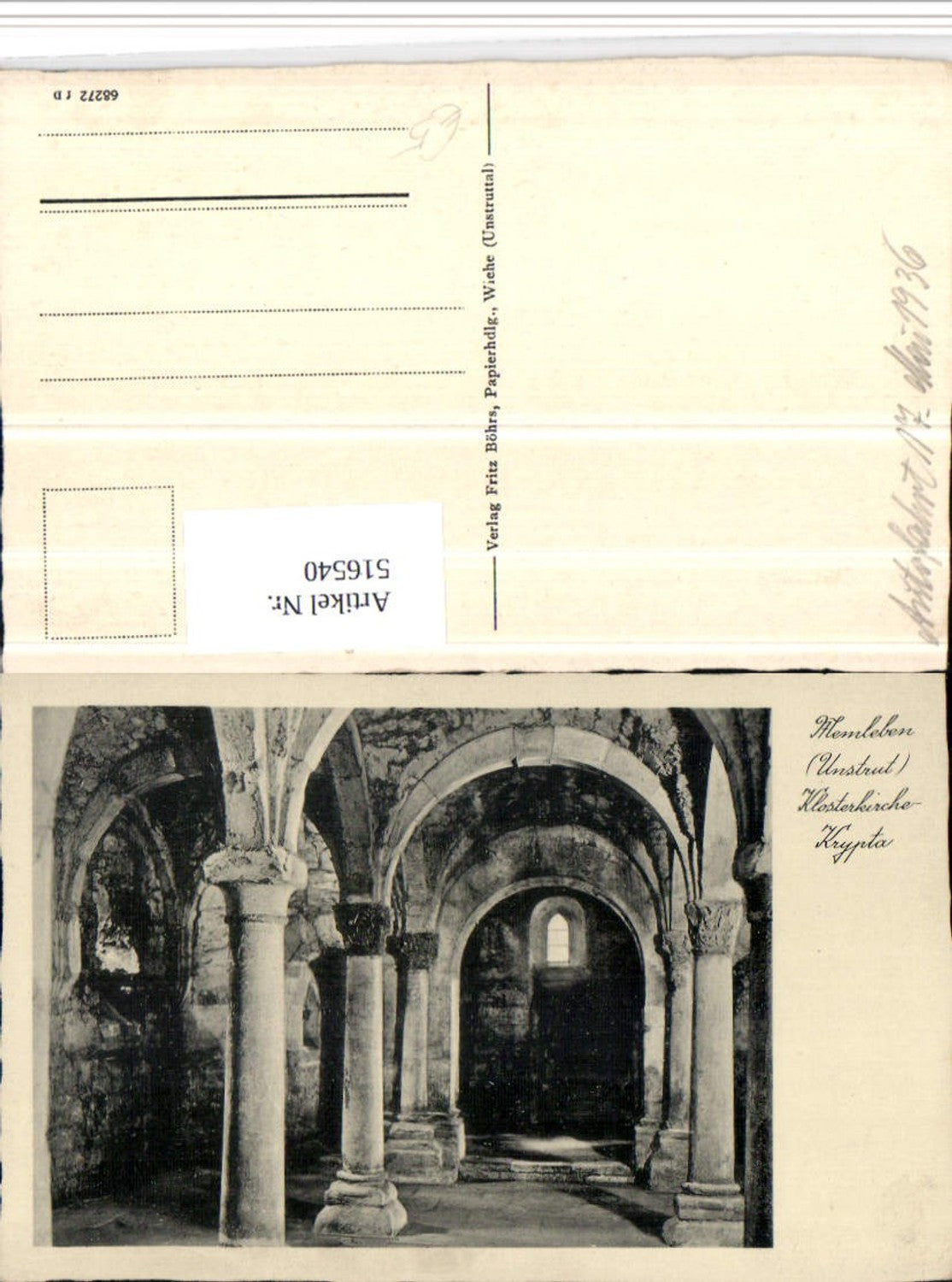 516540, Memleben Unstrut Monastery Church Crypt