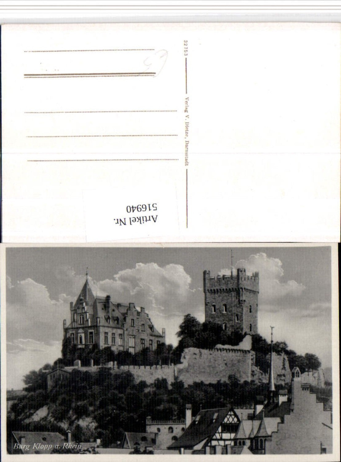516940, Klopp Castle on the Rhine near Bingen