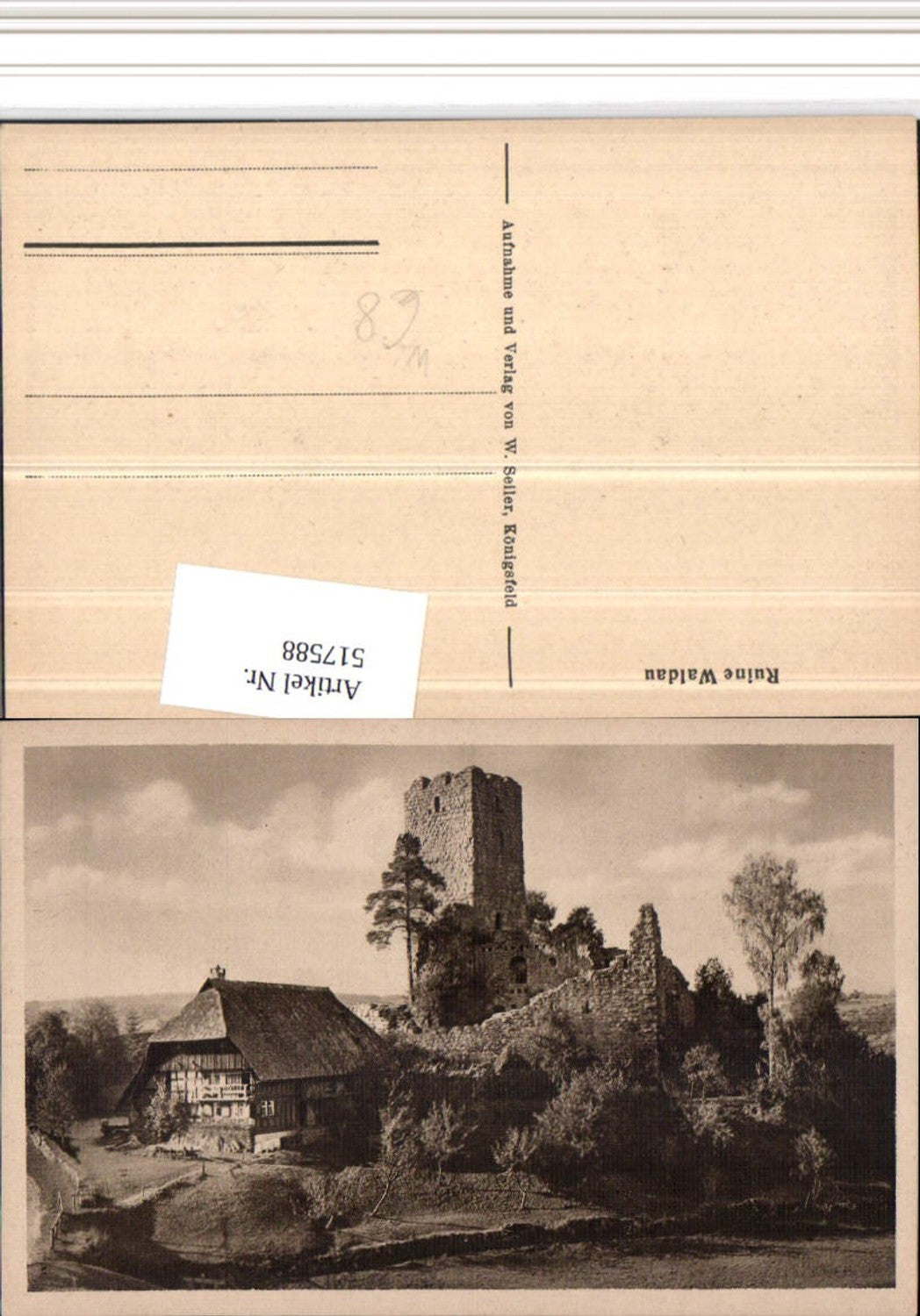 517588,Ruine Waldau b. Königsfeld im Schwarzwald