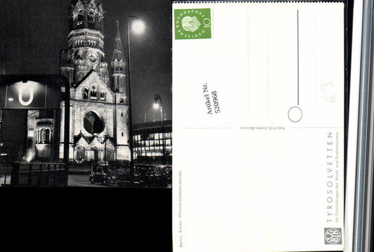 520968, Berlin Charlottenburg Kaiser Wilhelm Memorial Church VW Beetle Cars
