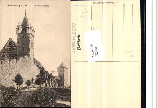 522470, Rothenburg ob der Tauber Stöberleinsturm