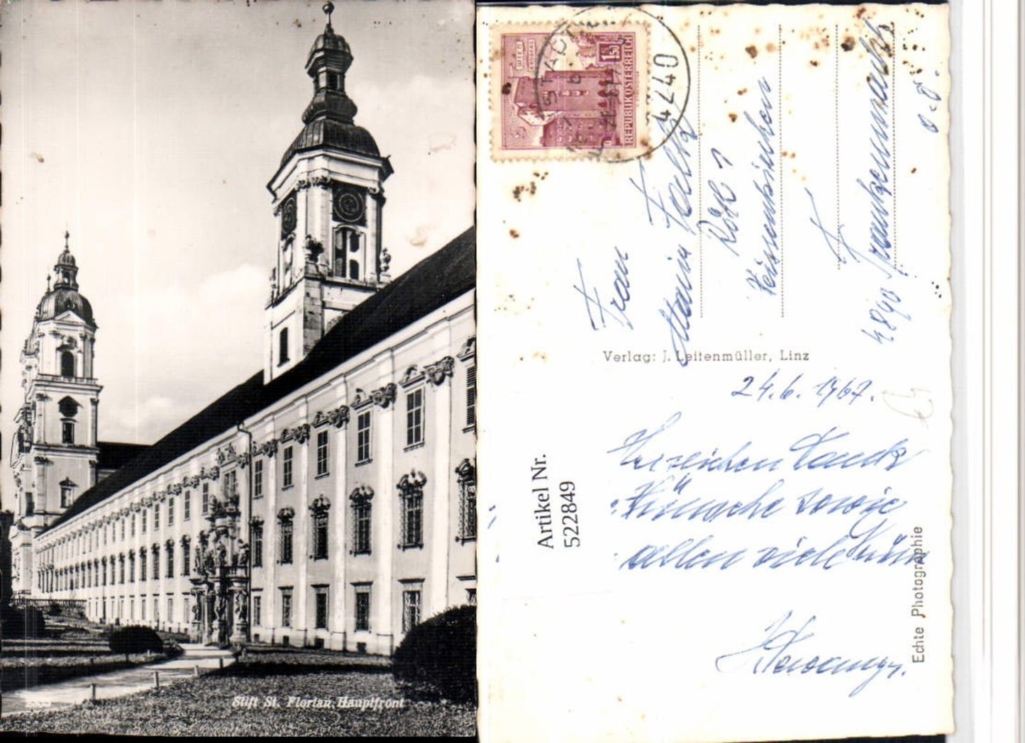 522849, St. Florian Abbey Main Front Church Towers