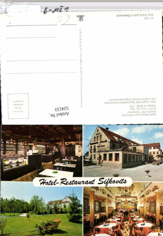 524133,Rust am See Hotel Restaurant Sifkovits multi-image map