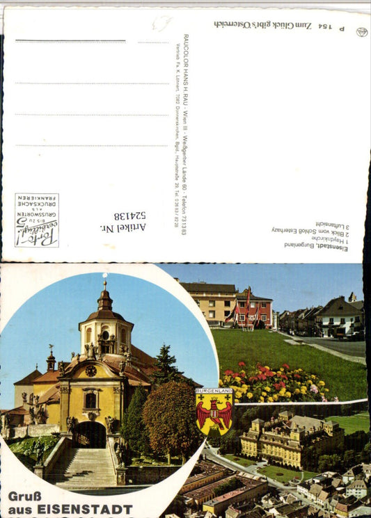 524138,Eisenstadt Haydnkirche Schloss Esterhazy Mehrbildkarte