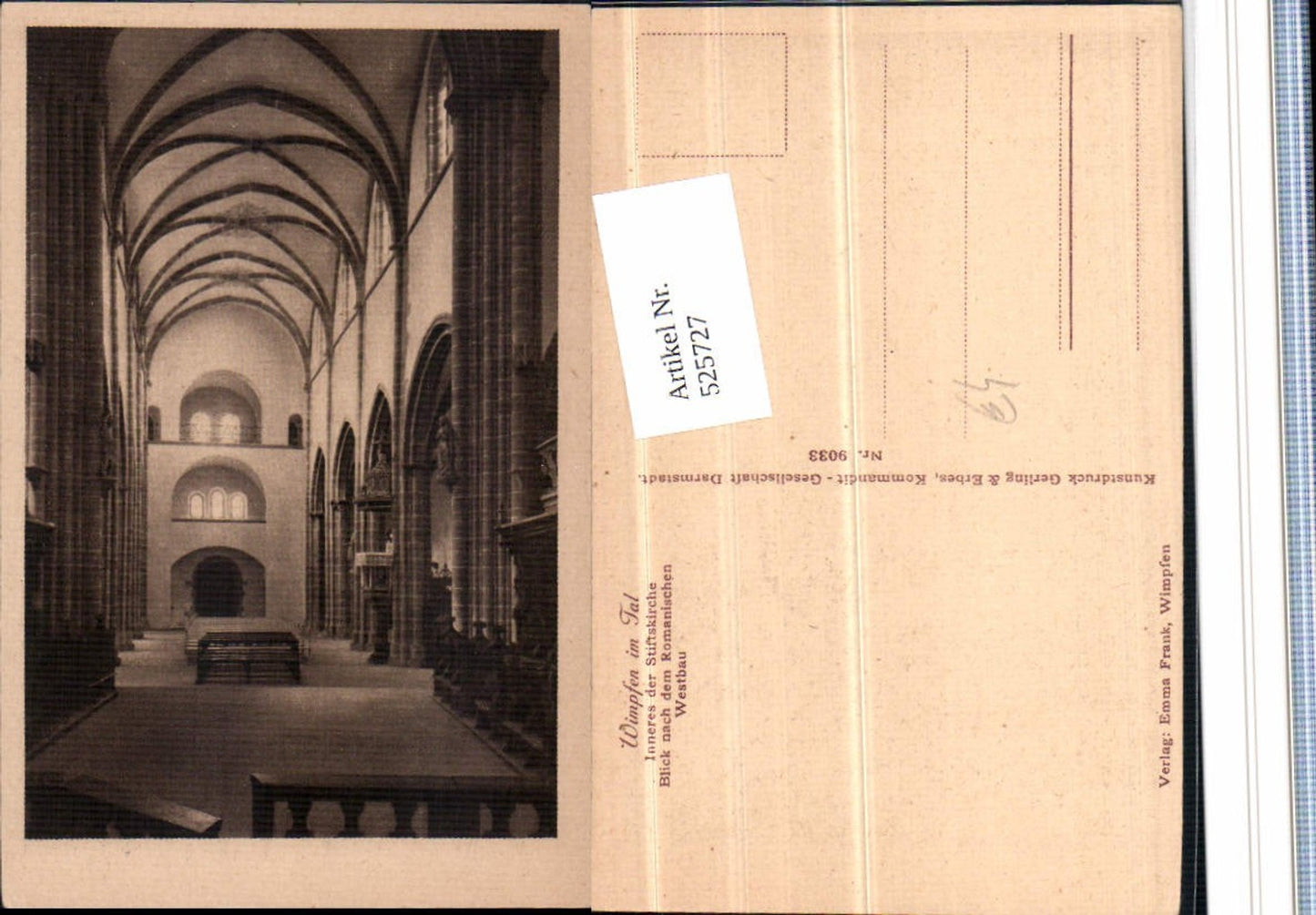 525727, Wimpfen am Neckar, Collegiate Church Interior
