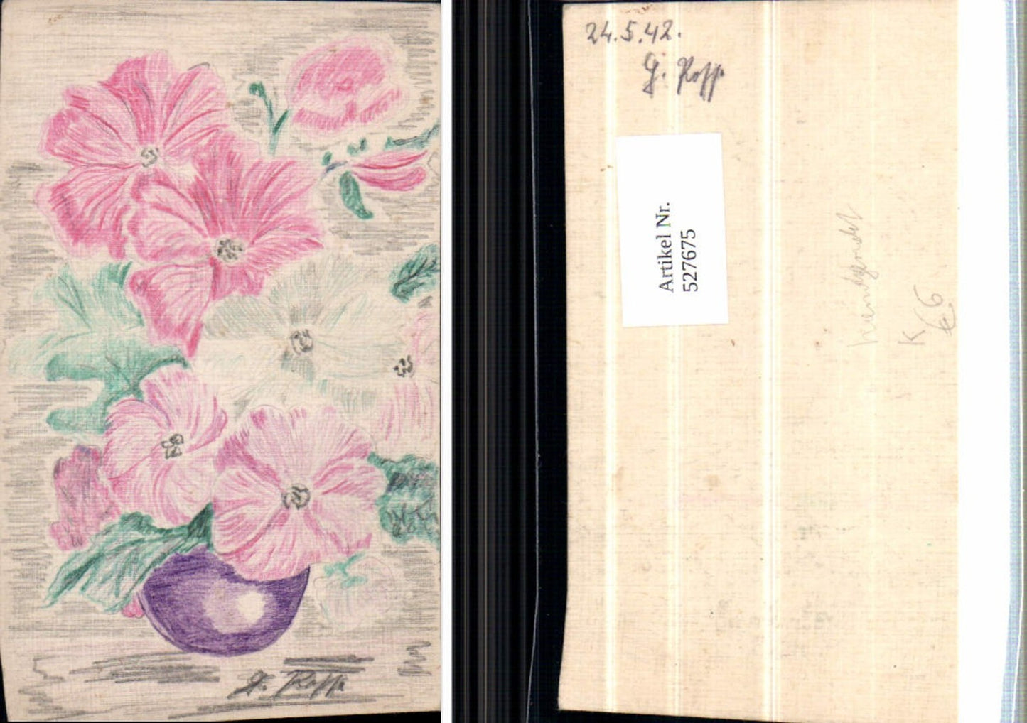 527675, great handmade AK flowers hand-drawn