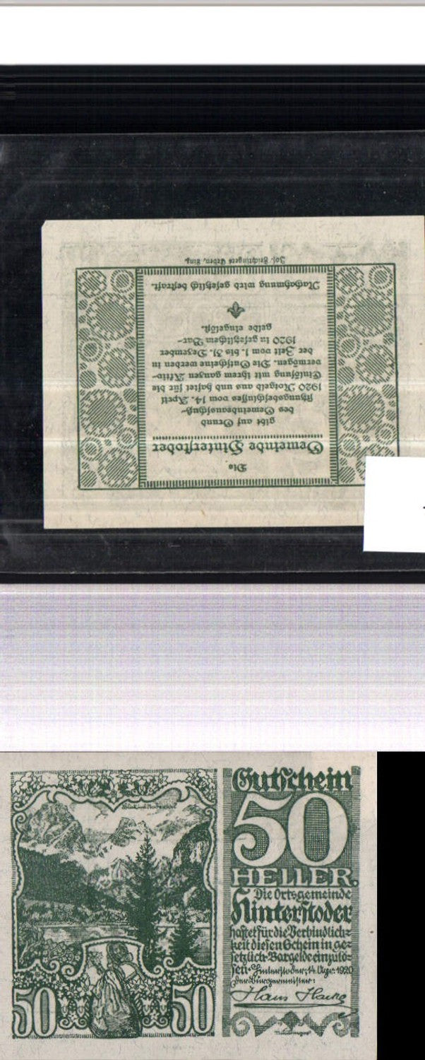 528544, Emergency money voucher Hinterstoder Heller 50