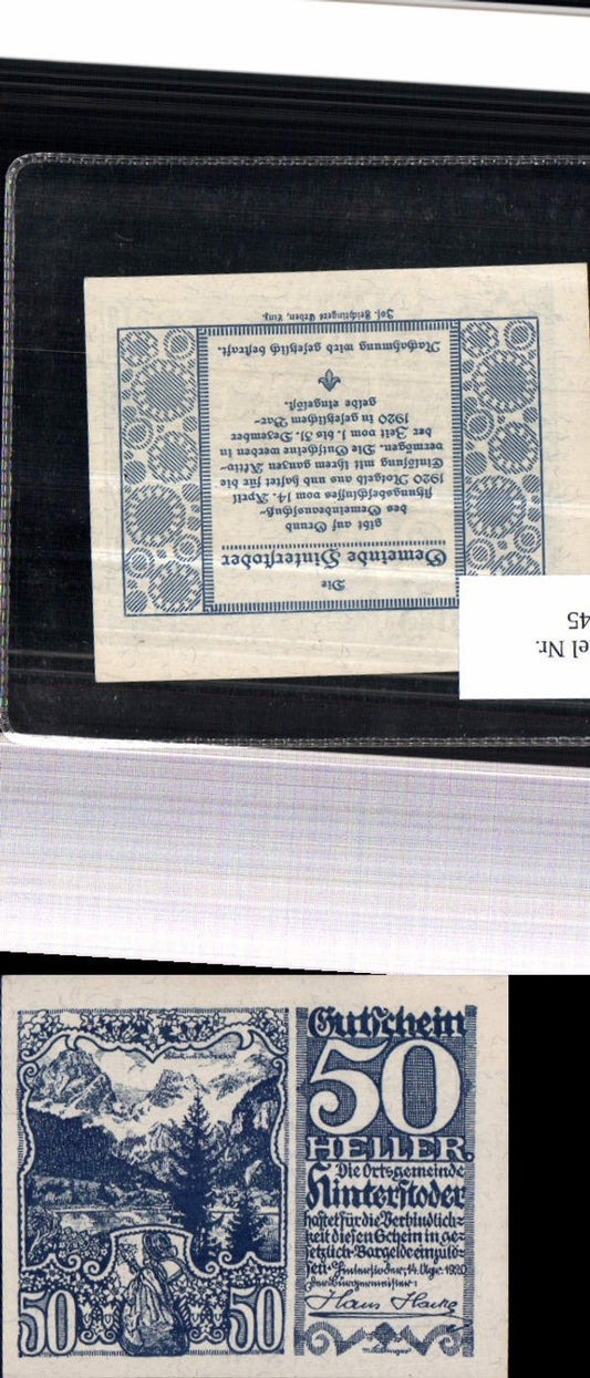 528545, Emergency money voucher Hinterstoder Heller 50
