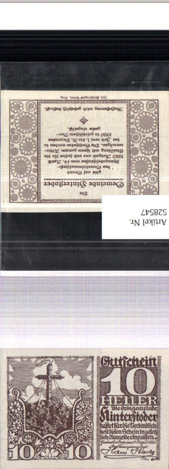 528547, Emergency money voucher Hinterstoder Heller 10