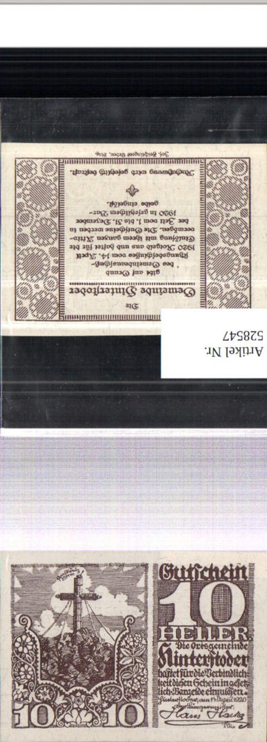 528547, Emergency money voucher Hinterstoder Heller 10