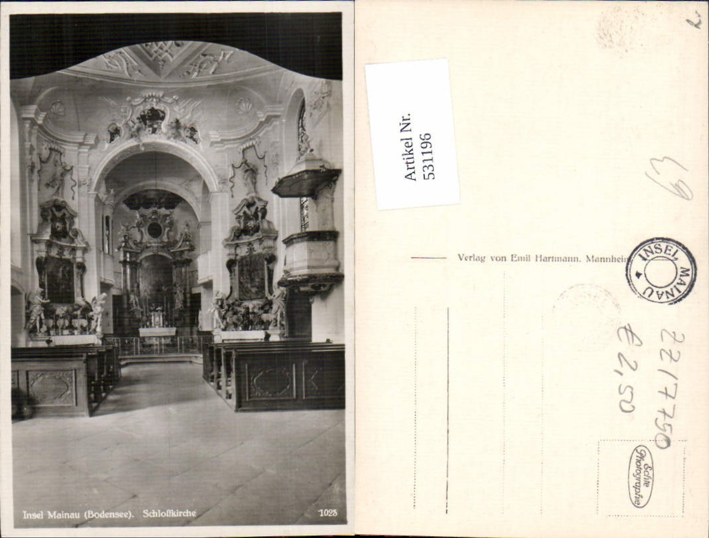 531196, Mainau Island in Lake Constance, Constance Castle Church Interior