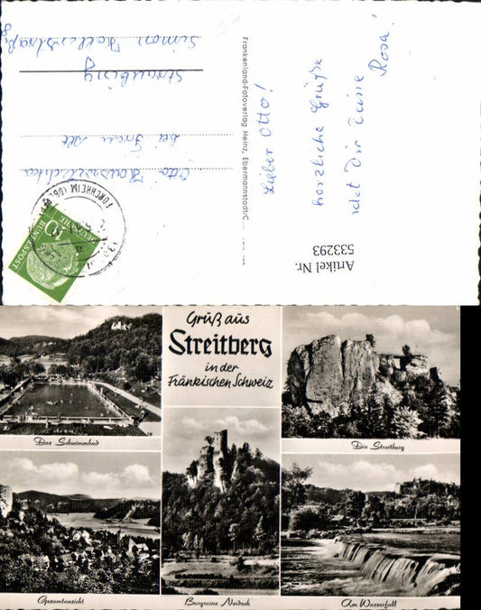 533293, Streitberg in Franconian Switzerland, swimming pool, general view, Neideck castle ruins