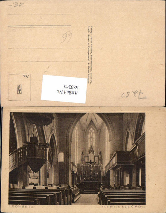 533343, Leonberg, interior of the church, altar,