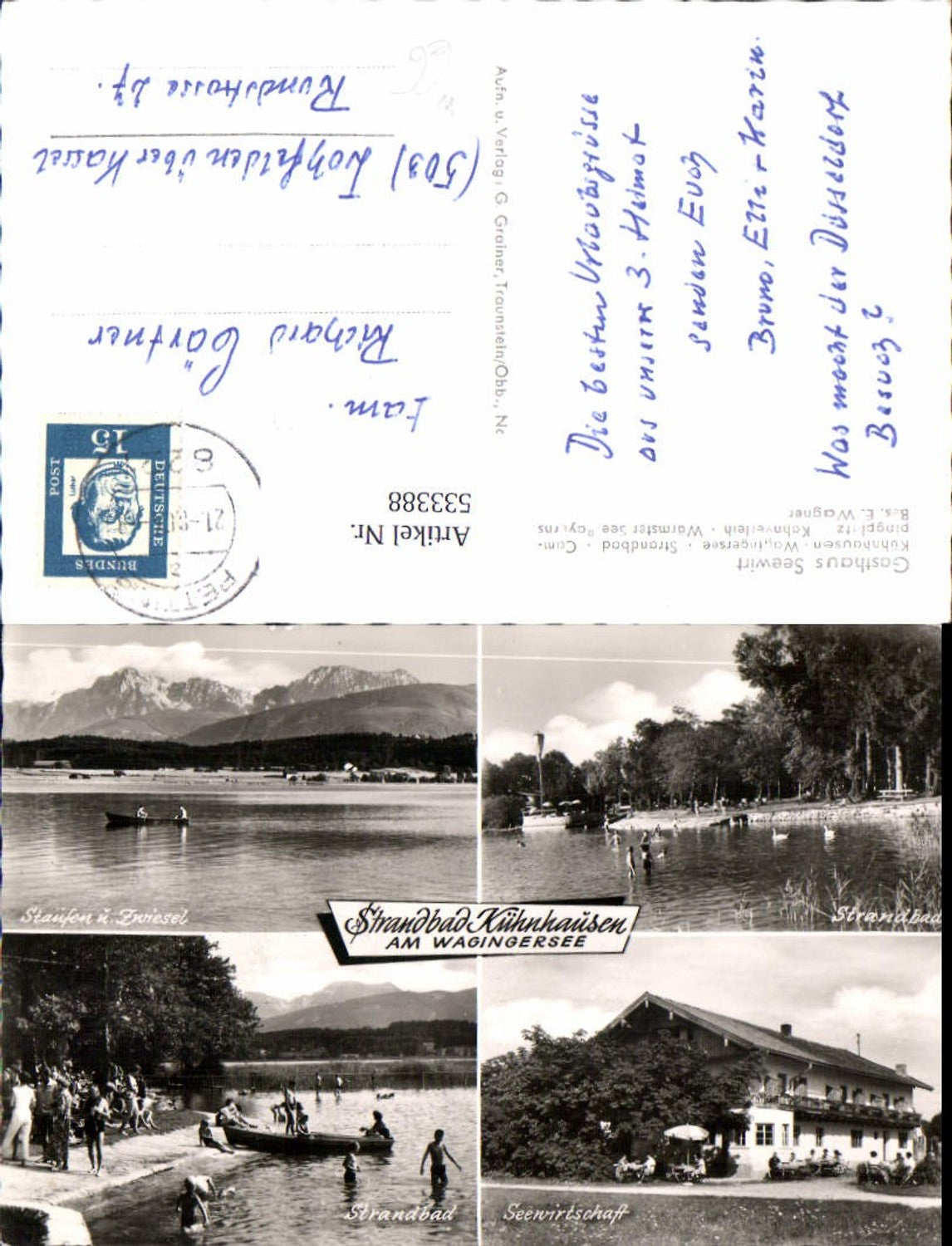 533388, Kühnhäusen lido on Lake Waging, lakeside restaurant,