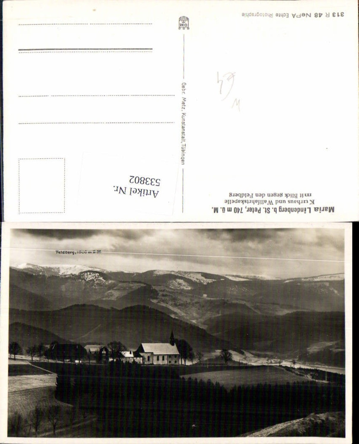 533802,Maria Lindenberg St. Peter gegen Feldberg Freiburg