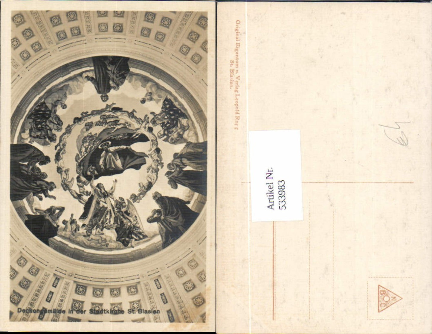 533983, St. Blasien Ceiling painting church fresco