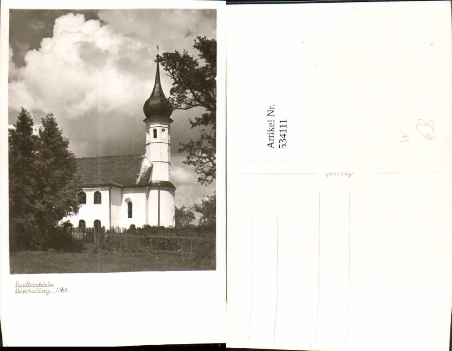 534111, Photo Ak Village church Urschalling Prien am Chiemsee Upper Bavaria