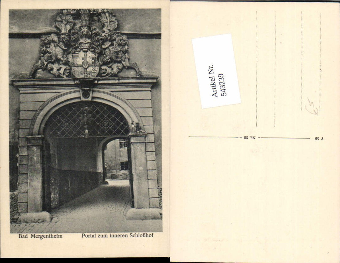 543239,Bad Mergentheim Portal Gitter Schlosshof