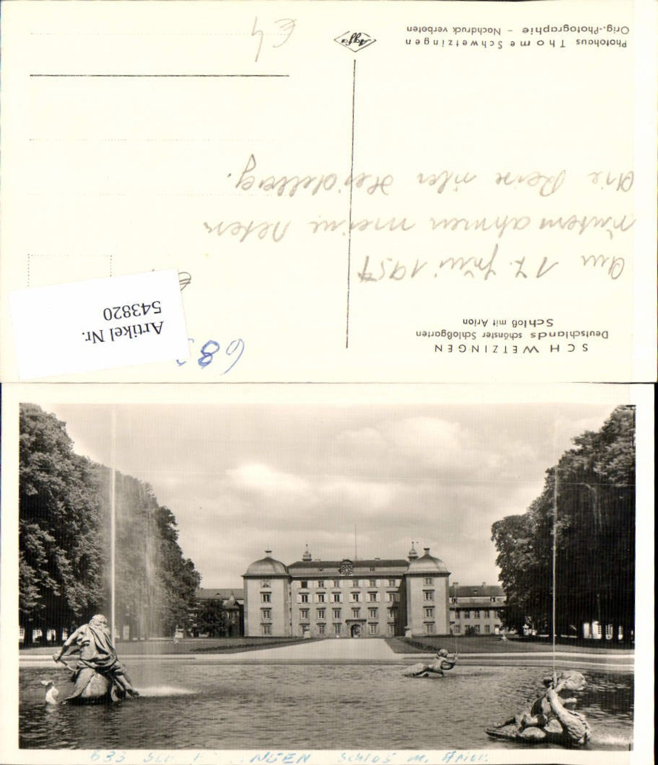 543820, great AK Schwetzingen Castle