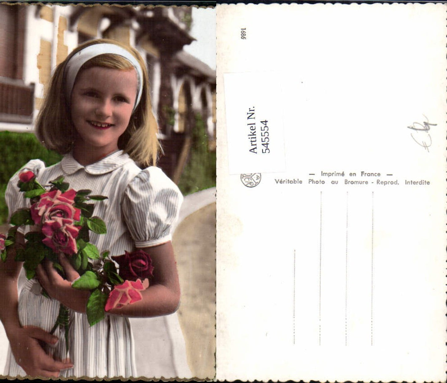 545554, Photo-AK Children Girl Rose