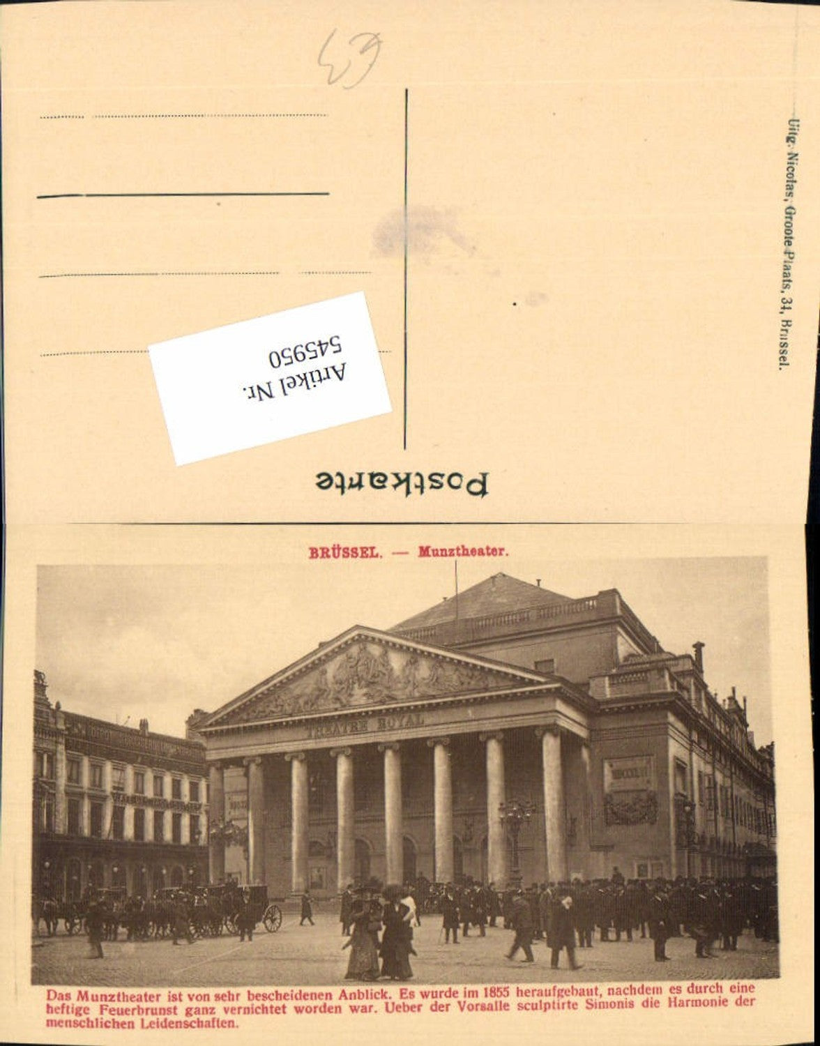 545950,Belgium Brüssel Bruxelles Munztheater