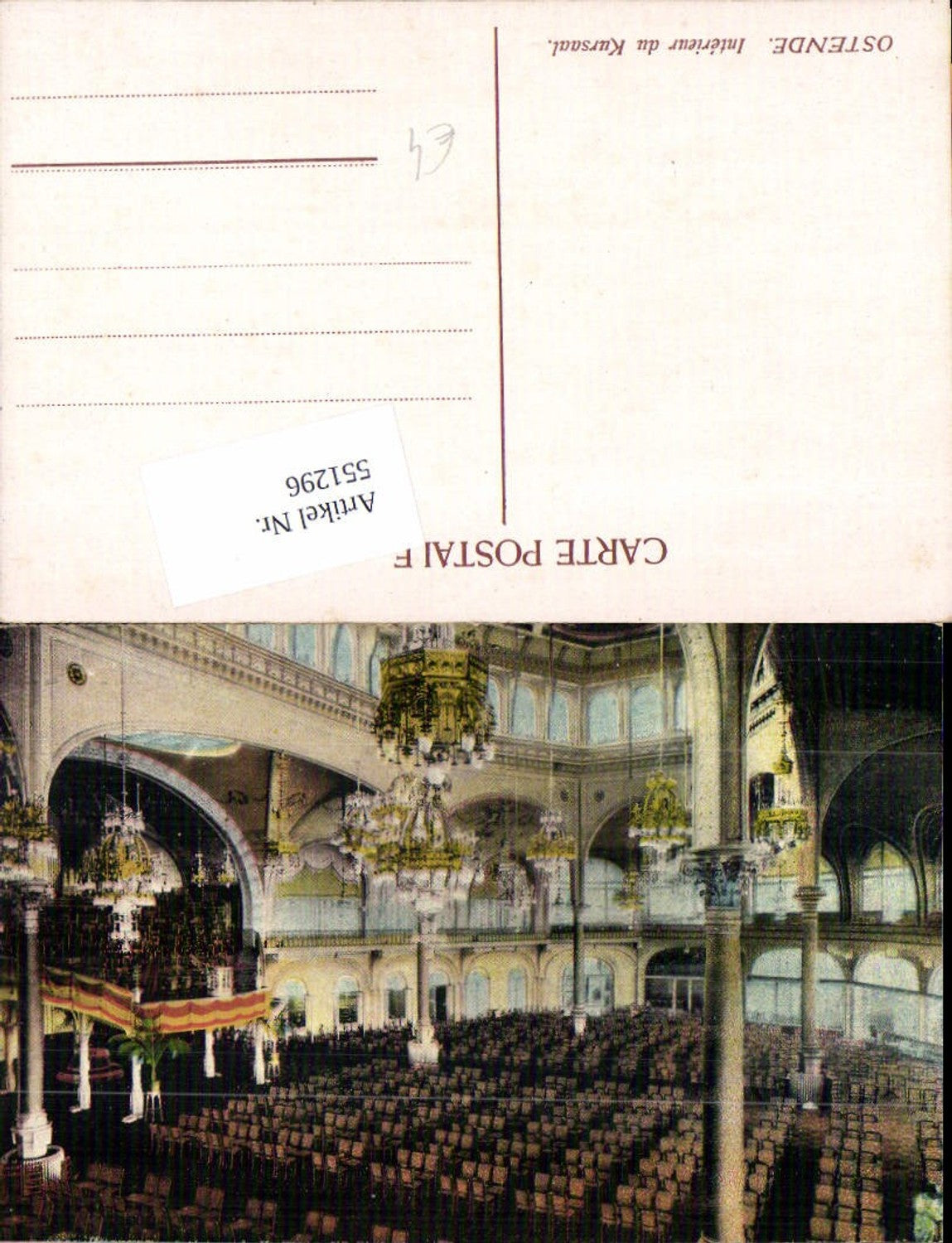 551296, Belgium Ostend Luster Kursaal
