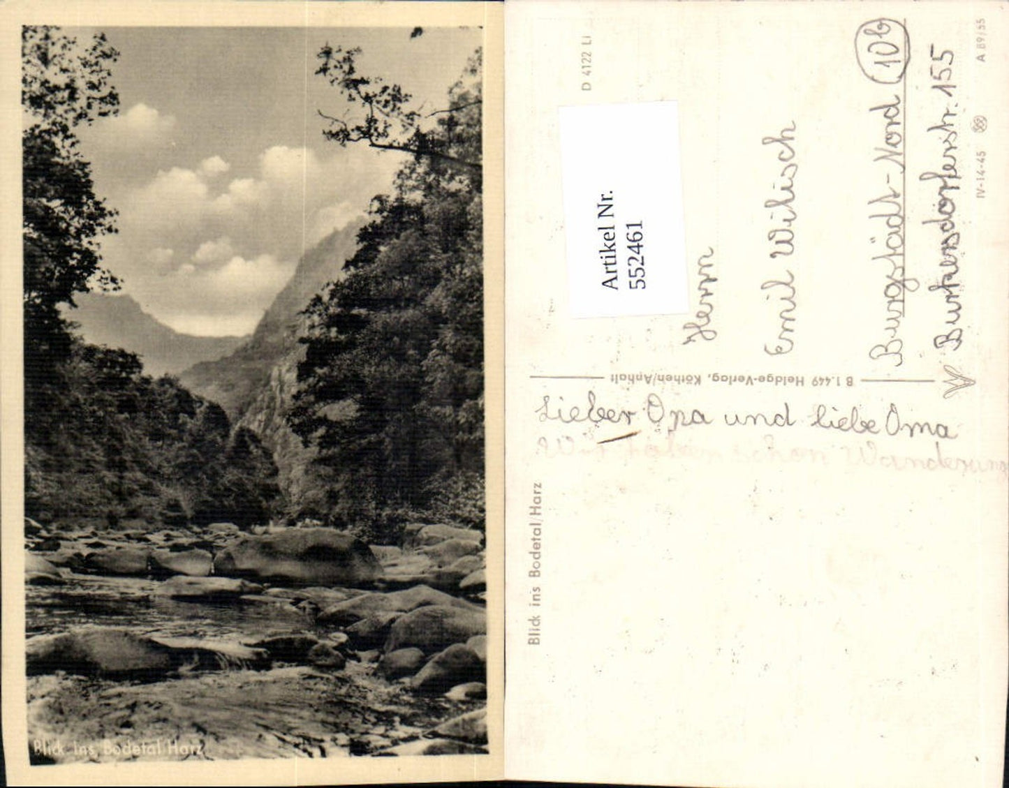 552461, Bodetal in the Harz Mountains near Treseburg Thale