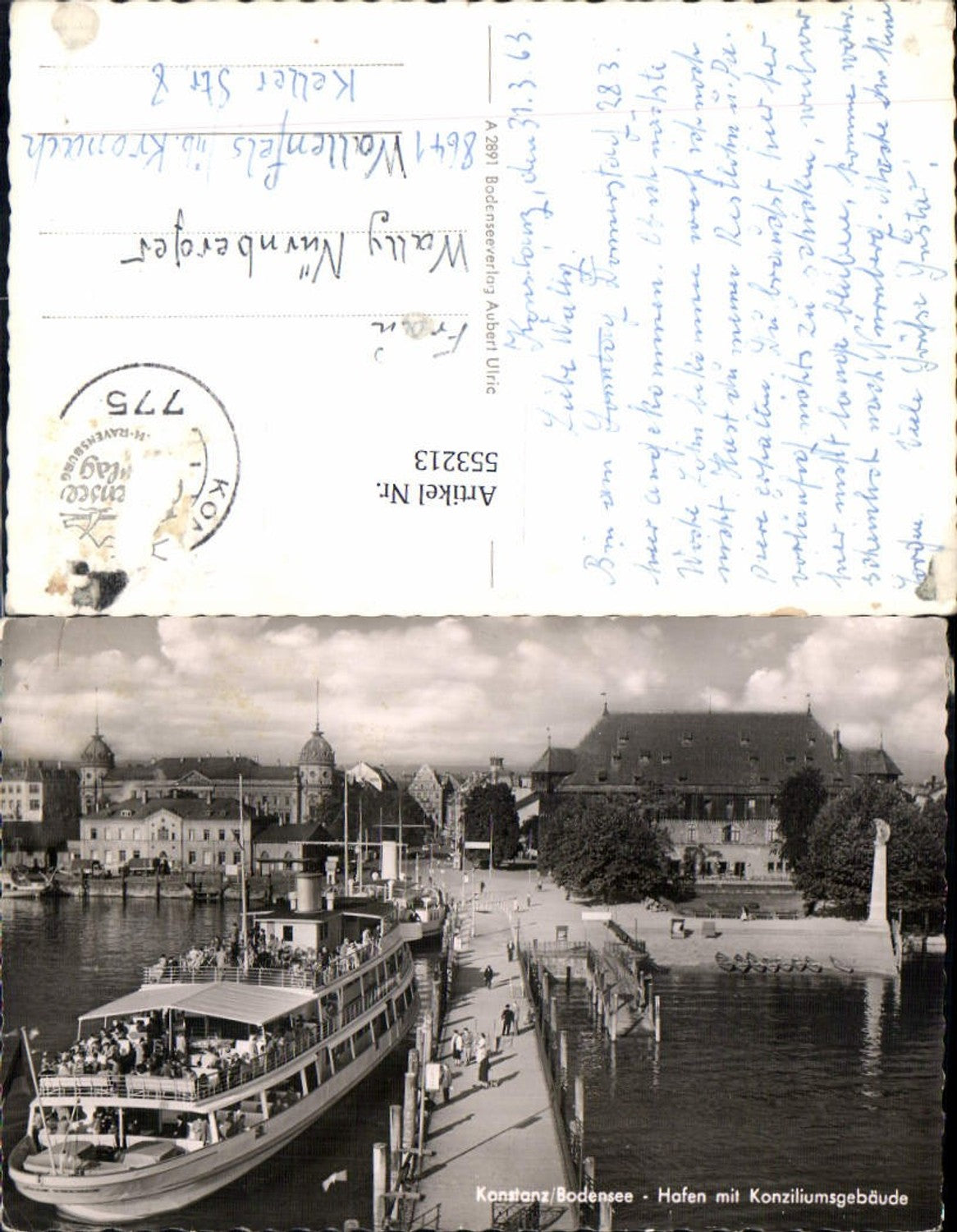 553213, Konstanz on Lake Constance, steamer harbor, ship