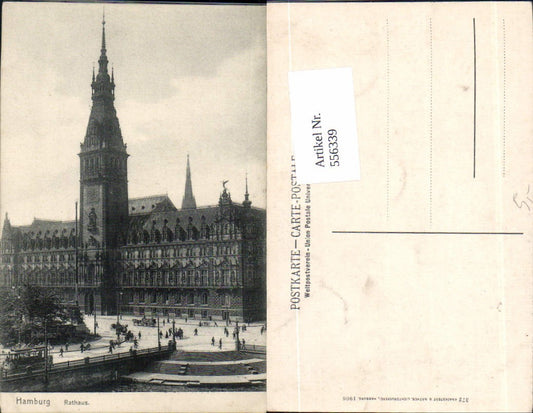 556339, Hamburg Rathaus m. Tram Tramway Straßenbahn pub Knackstedt &amp; Näther 372