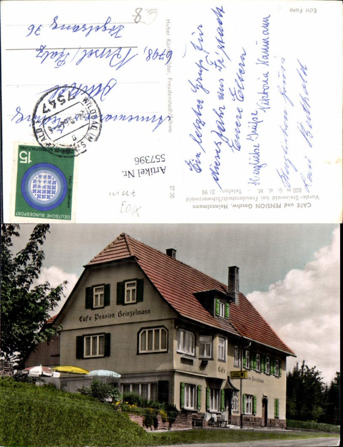 557396, great AK Vorder Steinwald near Freudenstadt Black Forest