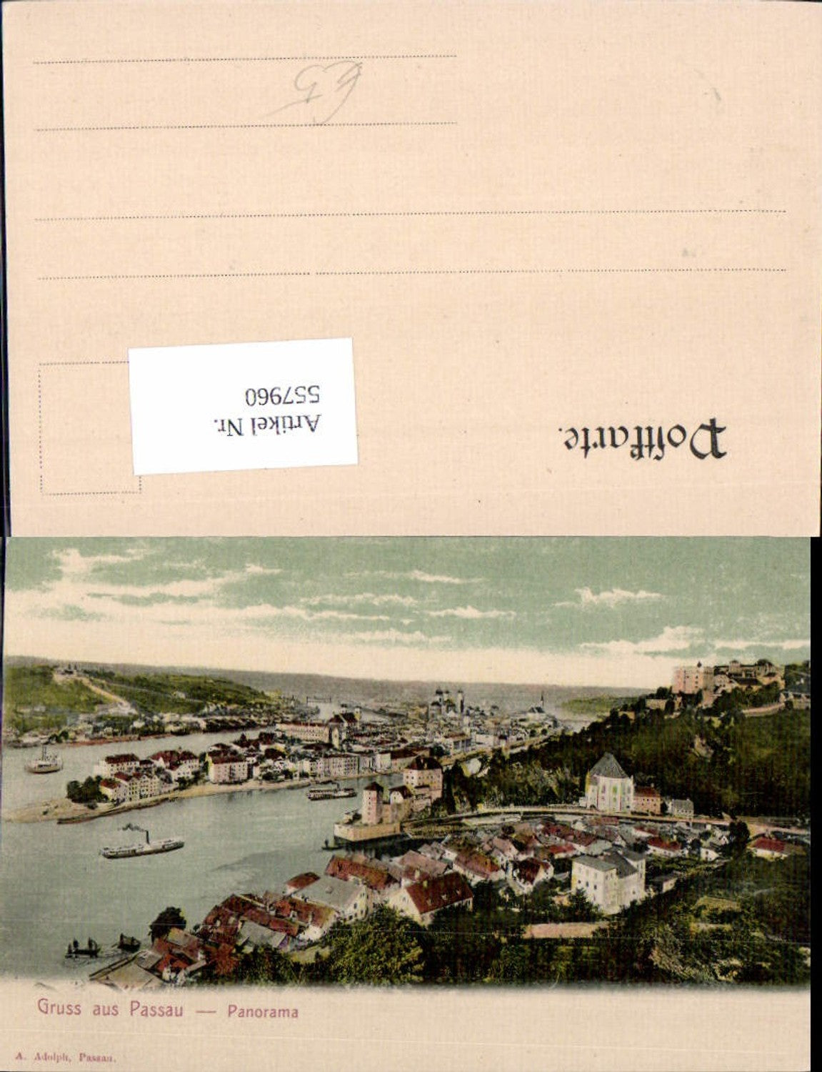 557960, Passau Panorama Ships Steamers