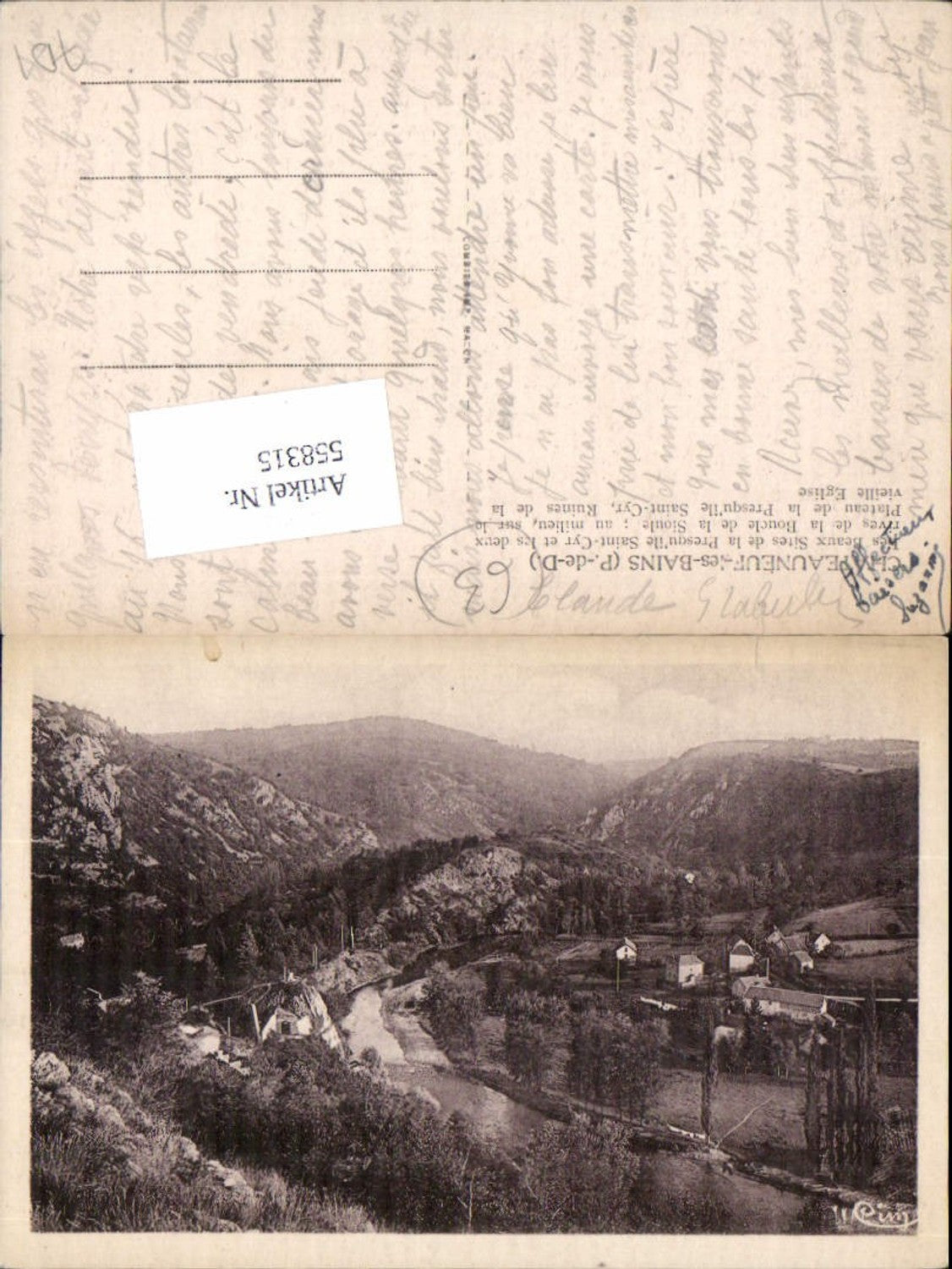 558315,Puy de Dome Chateauneuf-les-Bains