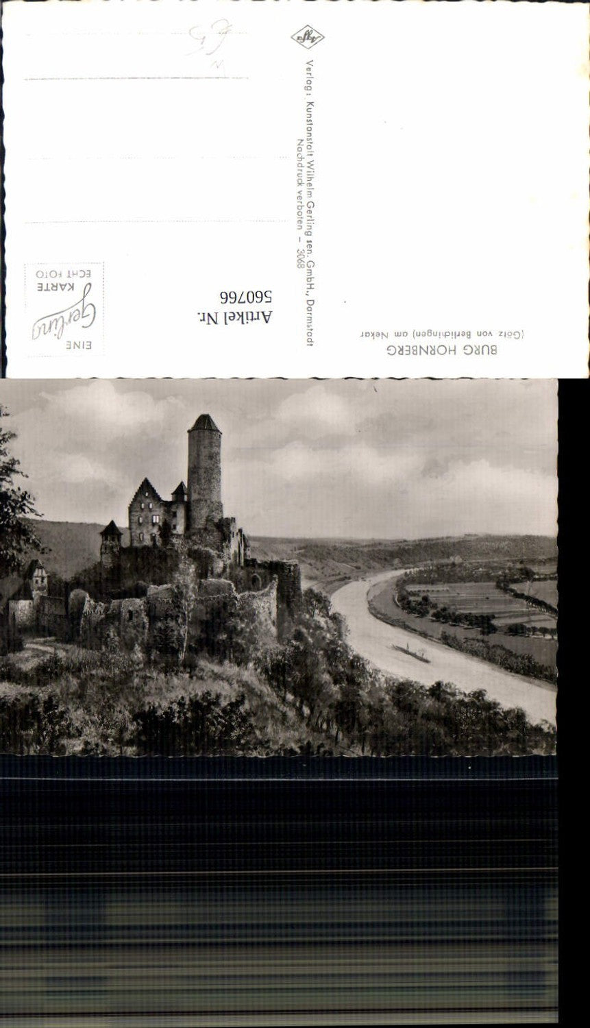 560766, Neckarzimmern, Hornberg Castle, Götz von Berlichingen on the Neckar River, ship