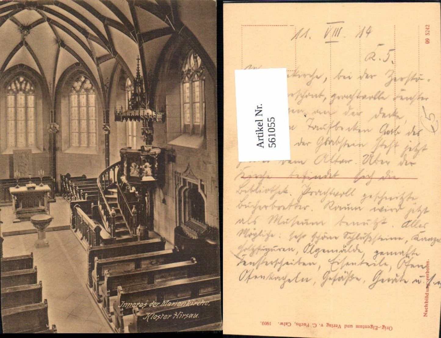561055, Calw Hirsau Monastery Interior of St. Mary's Church