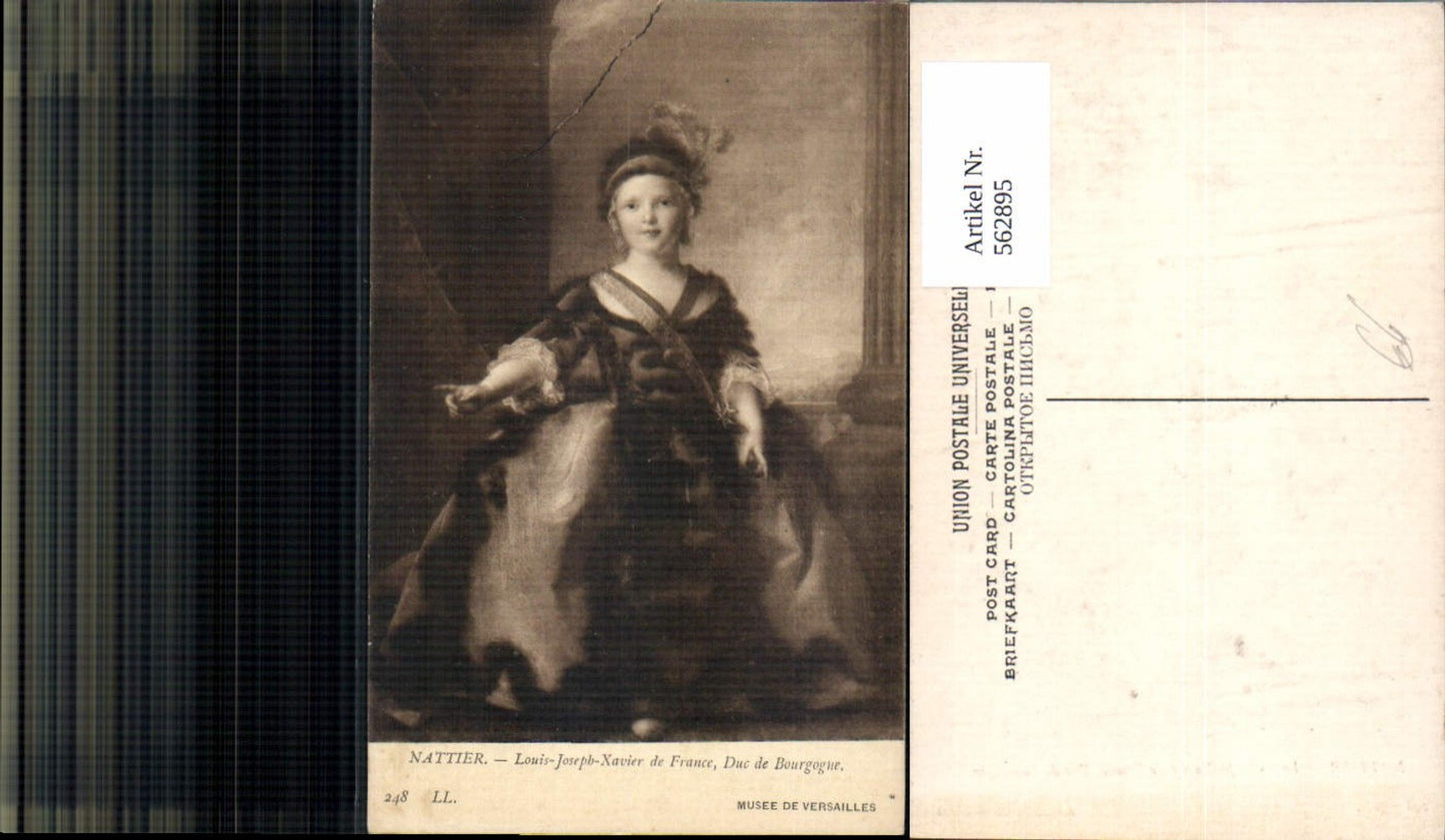 562895, Artist Postcard Nattier Louis-Joseph-Xavier de France Duc de Bourgogne Nobility Monarchy