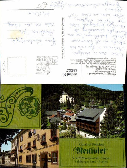 565327, Multi-image postcard Mauterndorf Gasthof Pension Neuwirt