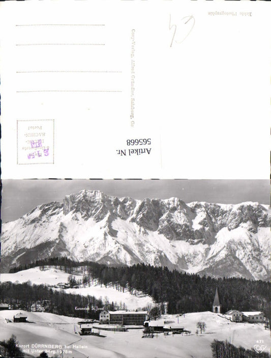565668, Photo Ak Dürrnberg near Hallein with Untersberg, winter view pub Cosy 471