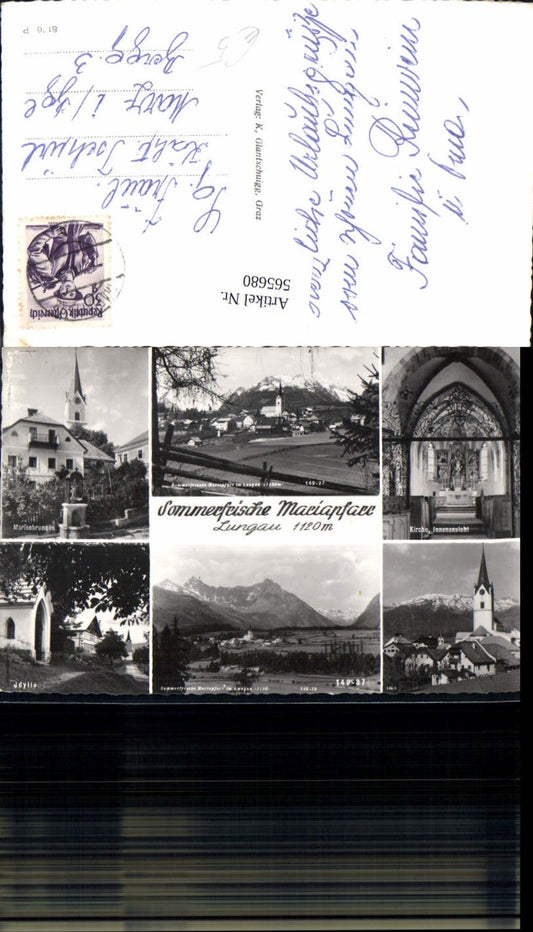 565680,Multi-image postcard Mariapfarr Lungau Church Marienbrunnen