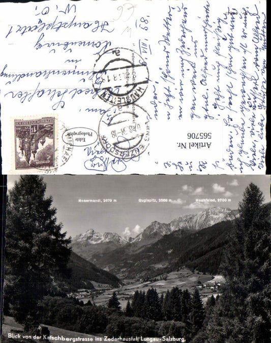 565706, Photo Ak View from Katschbergstrasse into the Zederhaustal Lungau Sankt Michael im Lungau