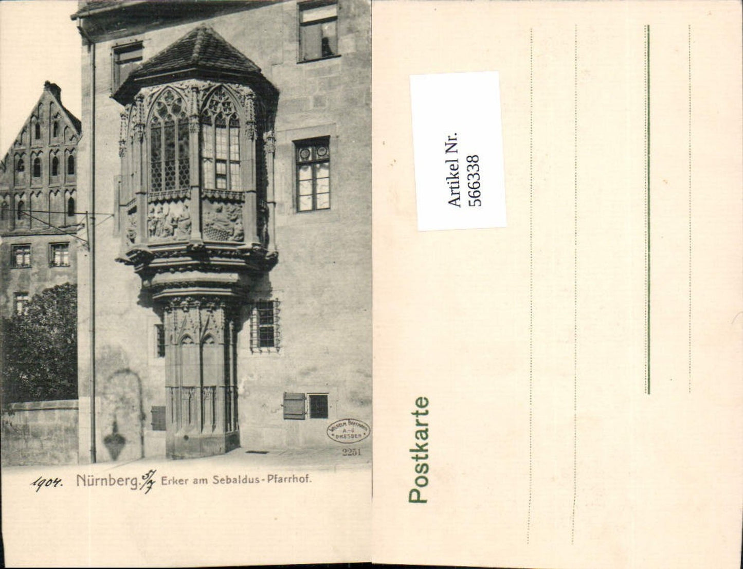 566338,Nürnberg Erker am Sebaldus Hof  pub Wilhelm Hoffmann 2251