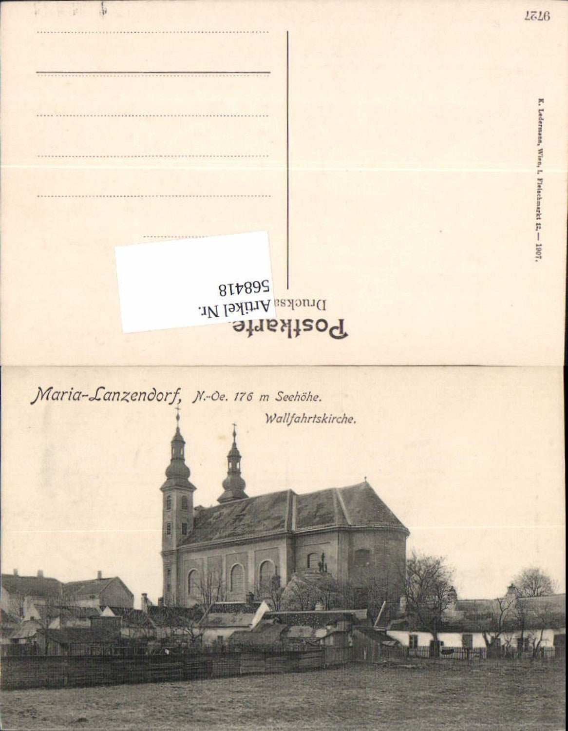 568418, Maria Enzersdorf Church near Vienna, Ledermann pub 9727