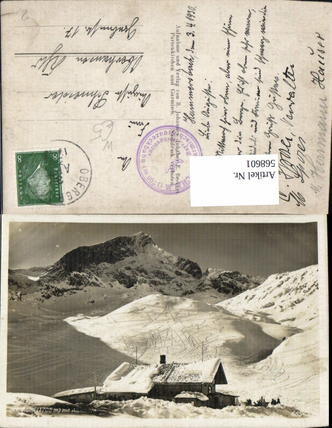 568601, Hochalm m. Alpspitze Winter sports Grainau