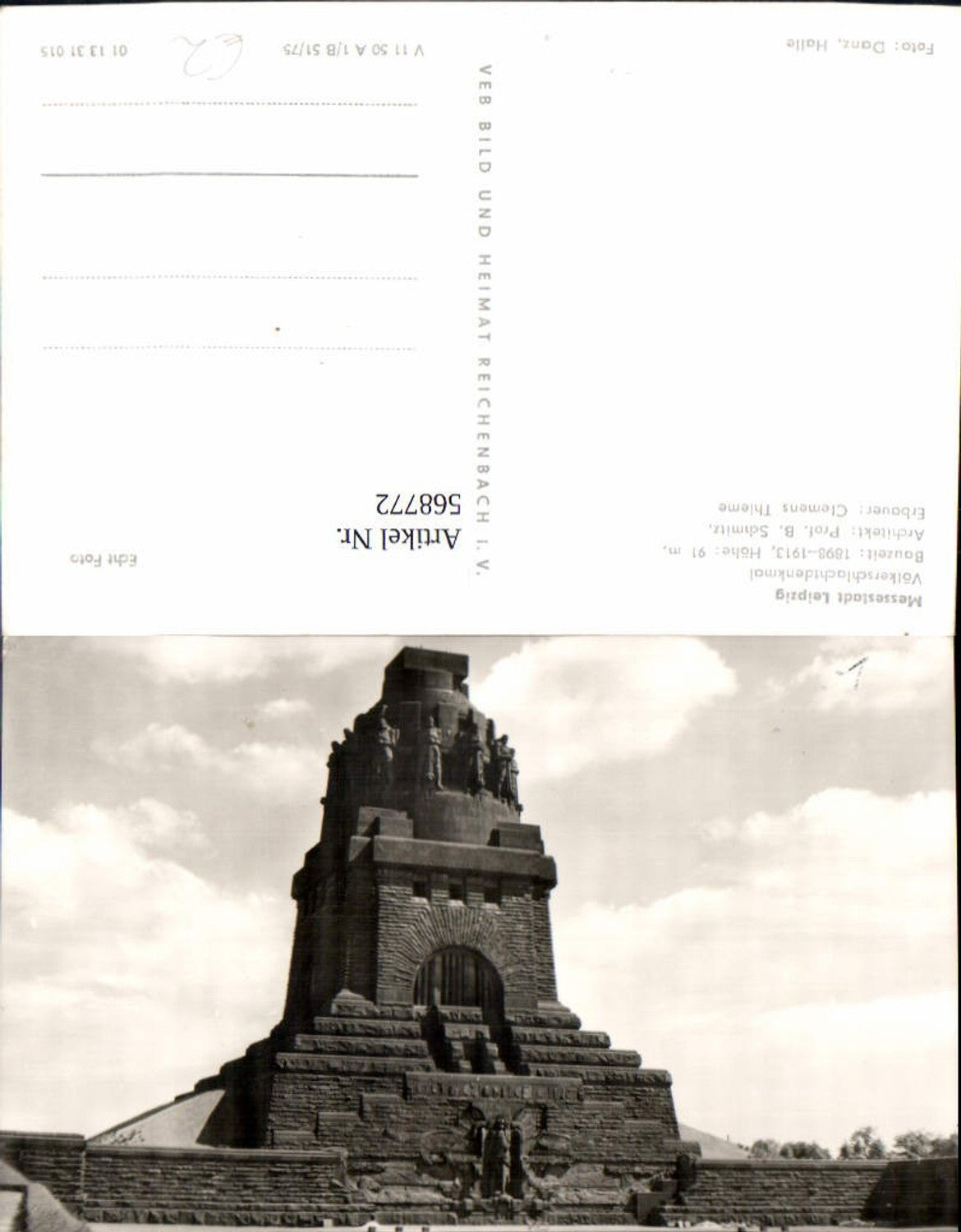 568772, Photo Ak Leipzig Monument to the Battle of the Nations