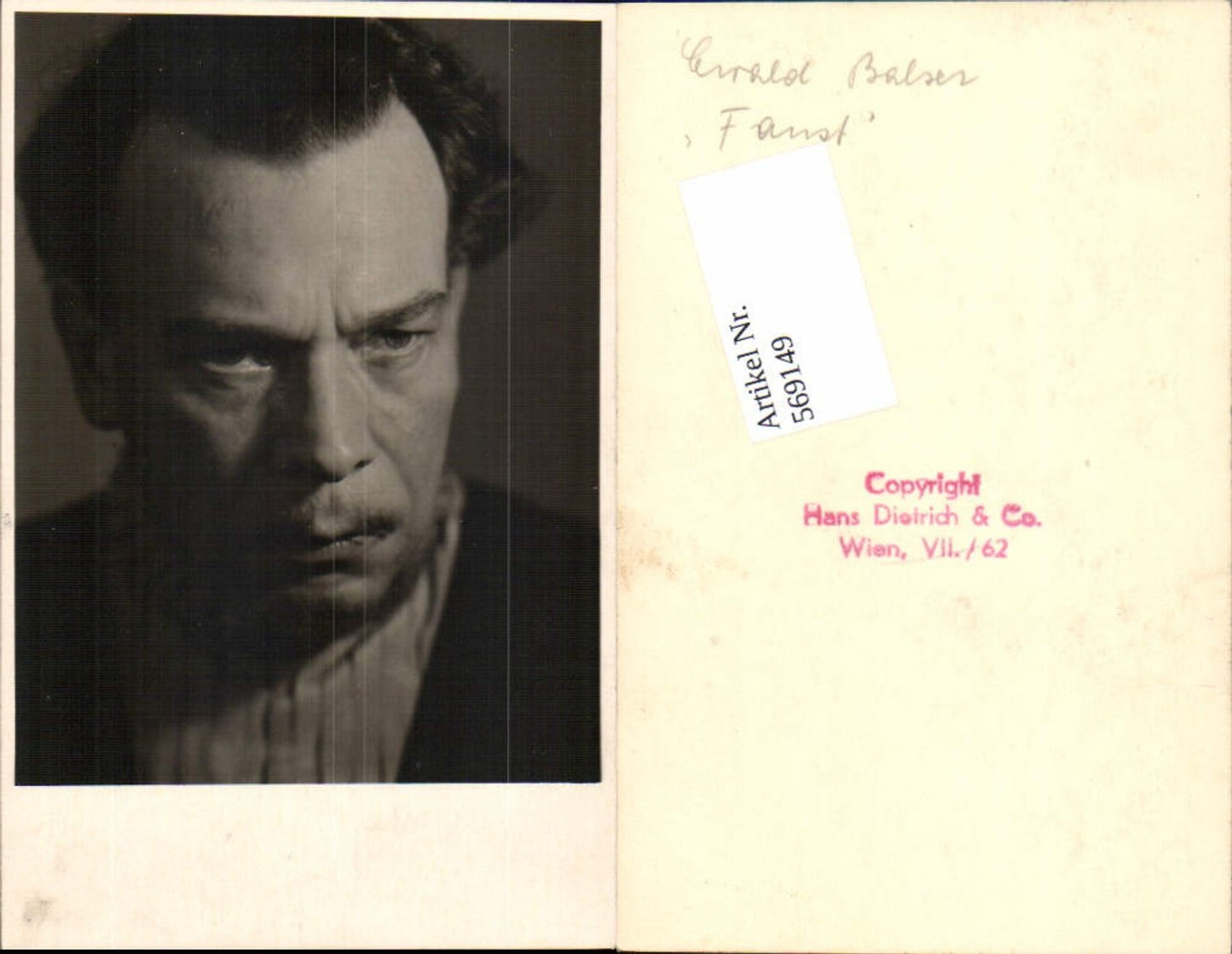 569149, Actor man portrait Ewald Balser in Faust